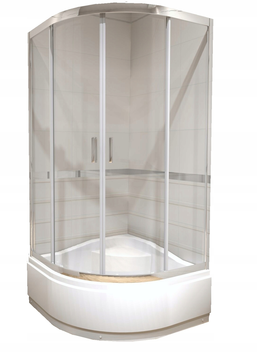 Sprchový kút Sanplast KP4/TX4b-90-S sbW0 s posuvnými dverami 90 x 90 cm